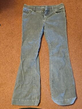 LONDONJEAN Gray Flare Corduroy Jeans